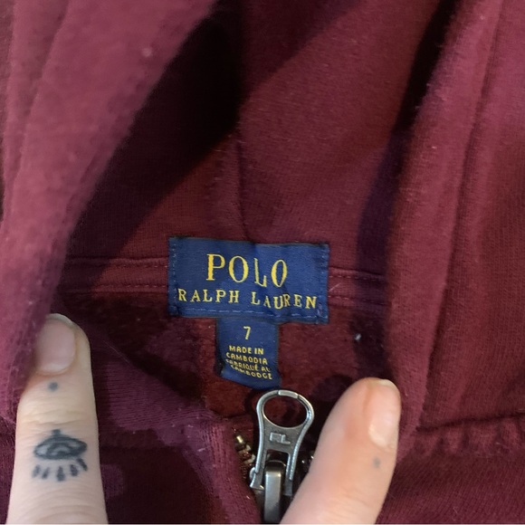 Polo by Ralph Lauren Kids' Burgundy Hoodie - Picture 3 of 4